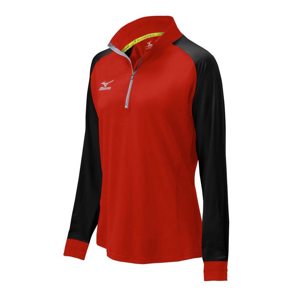 Chaqueta Mizuno Elite 9 Prime 1/2 Zip Mujer Rojas/Negras Ofertas GDBW-67253